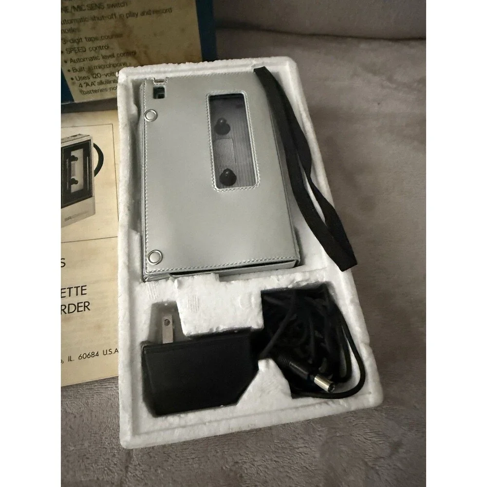 1982 Sears Cassette Player Recorder in Box #57 21741 Excellent Condition - Picture 3 of 8